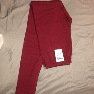 Maroon/burgundy Charlotte Russe leggings